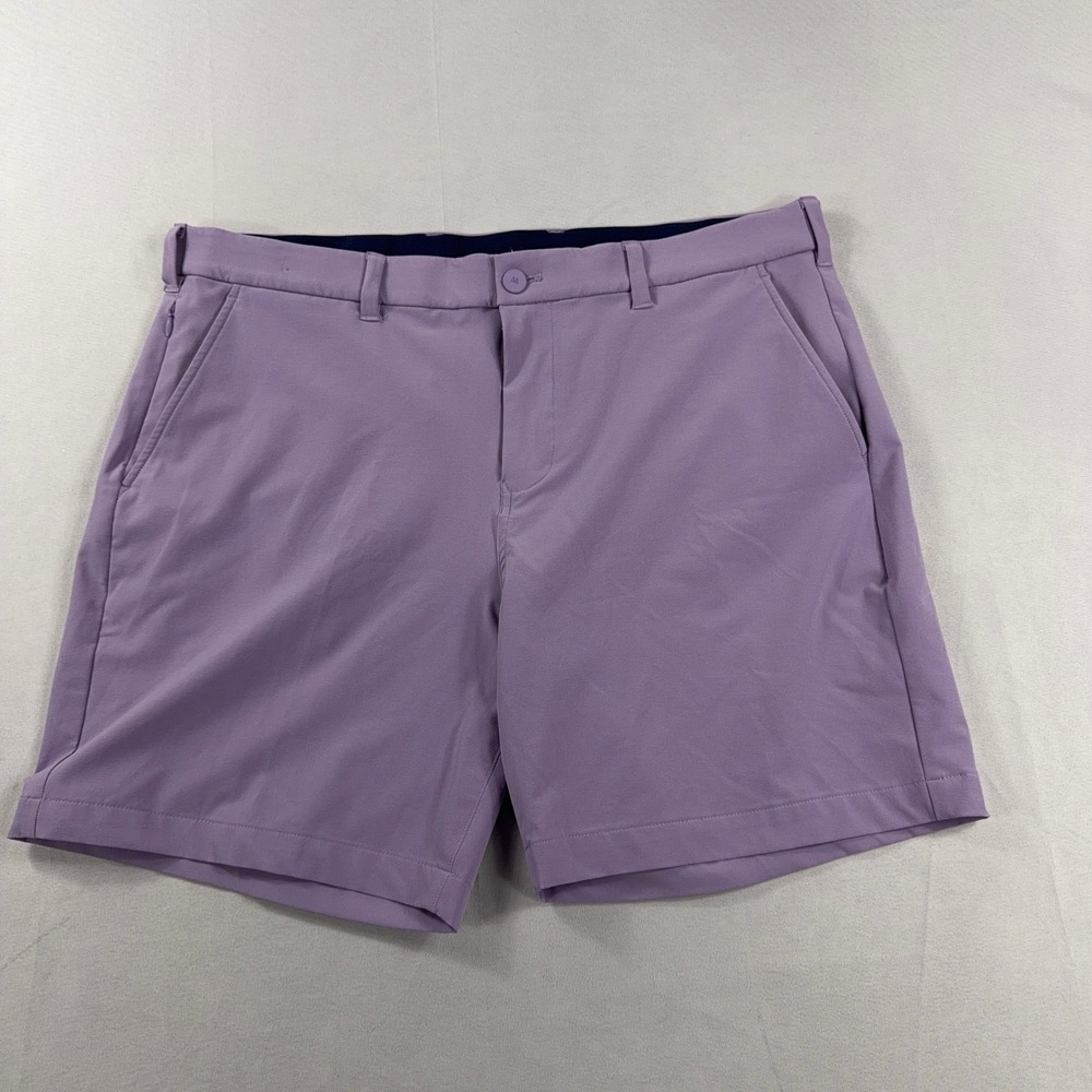 Mizzen+Main Helmsman Slim Performance Golf Shorts Purple Mens 38W 7L